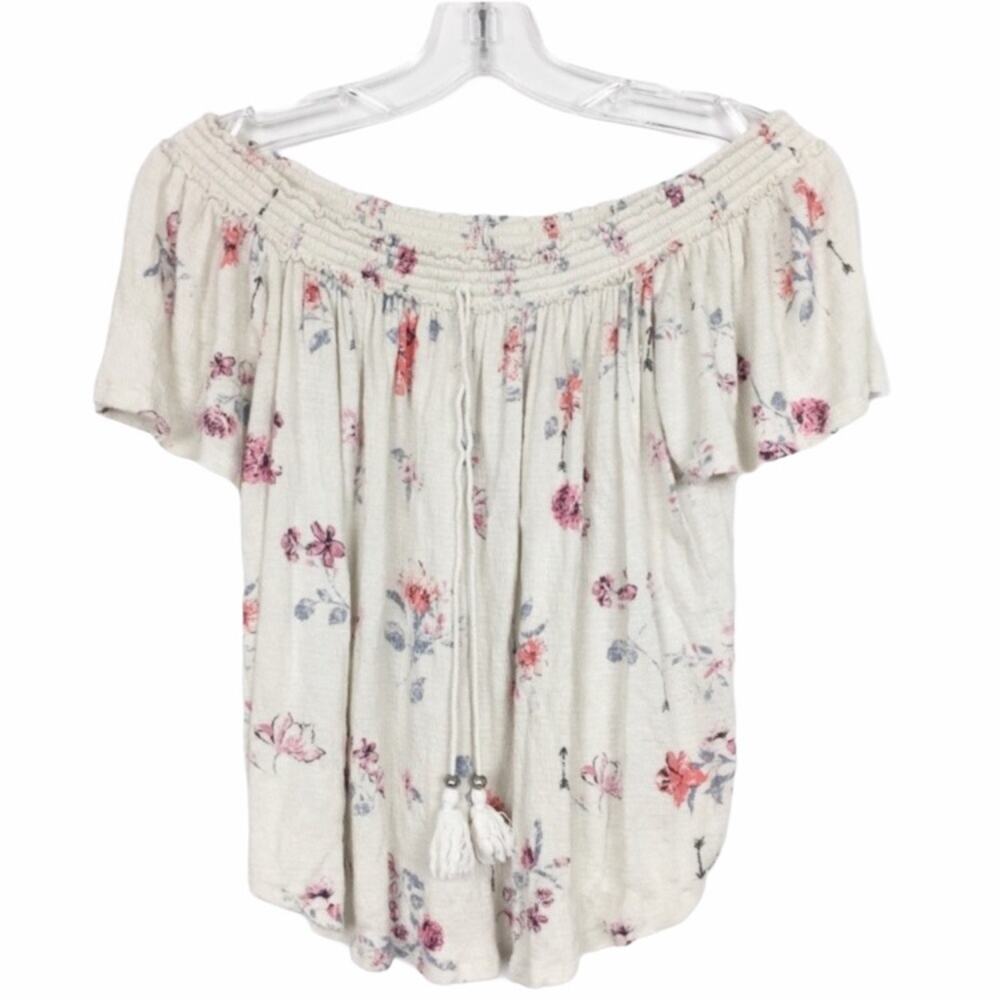Socialite Off The Shoulder Floral Blouse Sz S